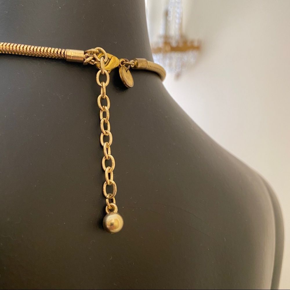 Adolfo Dominguez gold with white stone necklace - Picture 4 of 6